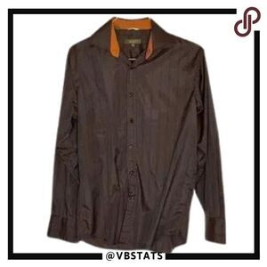 Roar Brown on Brown Long Sleeve Button Down Shirt in‎ Size Medium